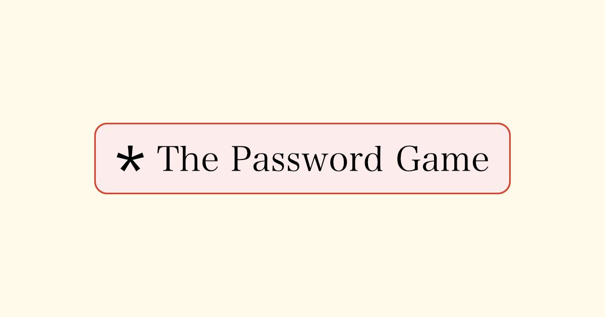 The Password Game - Play the Viral Challenge | Internet Roadtrip